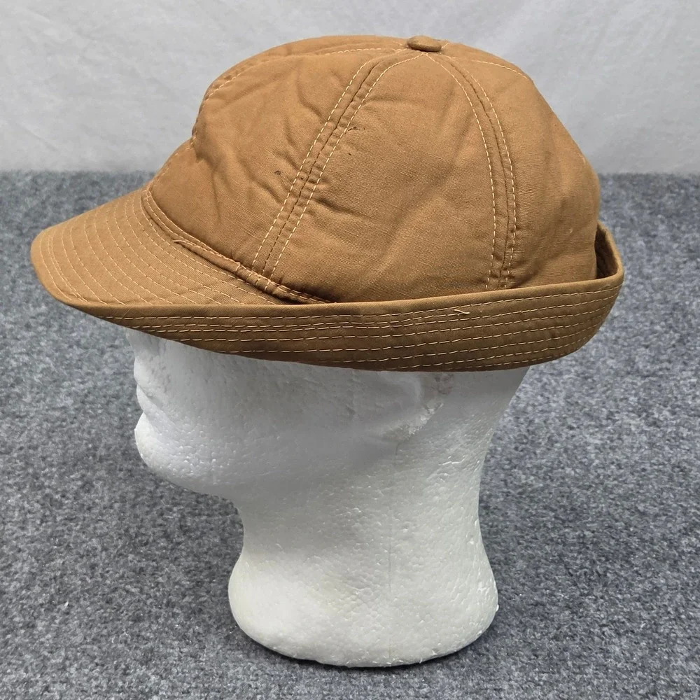 Vintage Duckbill Cap Size M Brown Utility Hat Foam Lined Workwear Streetwear 80s